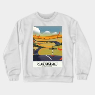 Peak District Road travel poster Crewneck Sweatshirt